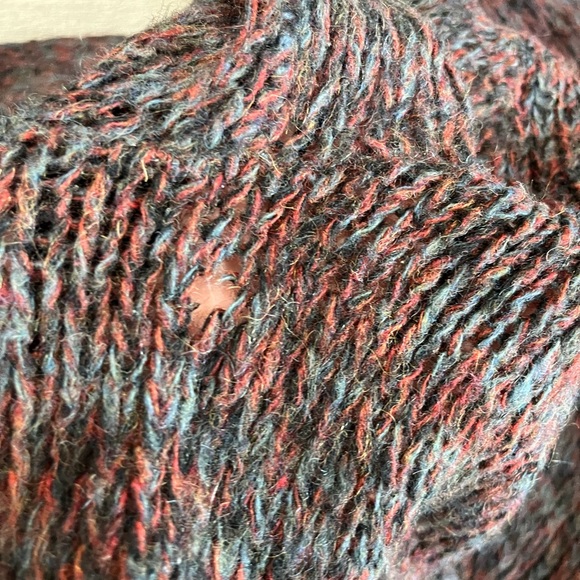 Vintage Mohair Shetland Wool Knit Sweater Womens Large V Neck Sarby Sportswear - Picture 3 of 9